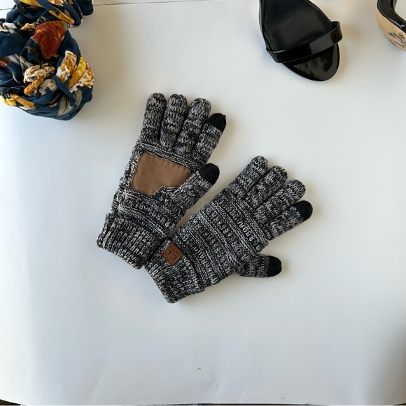 3/$20 C.C Unisex Cable Knit Inner Lined Anti-Slip Touchscreen Texting Gloves - Picture 8 of 12